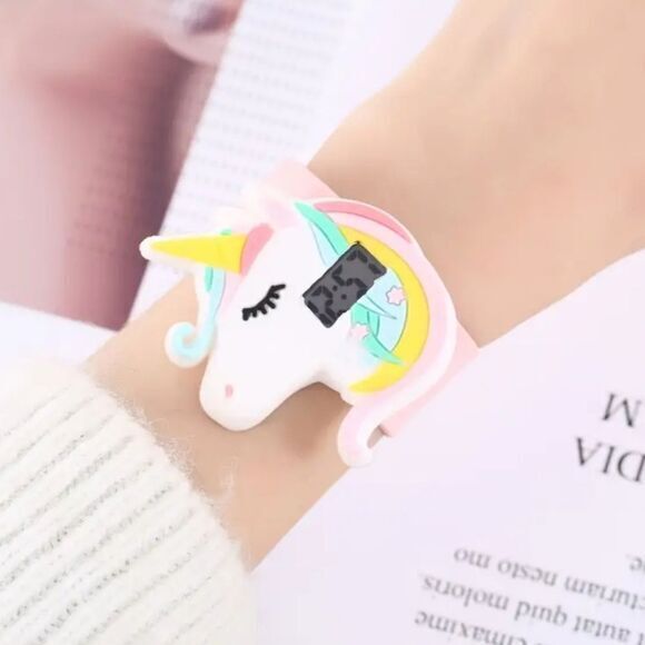 Girls Unicorn Slap Strap Silcone Watch - Picture 4 of 8